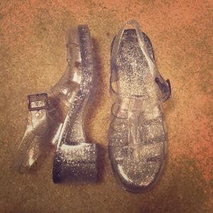 Jelly heeled sandals
